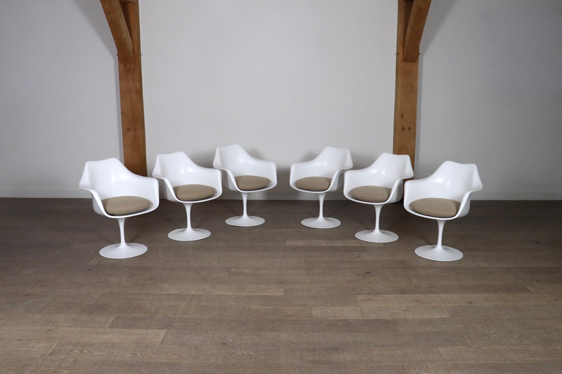 Set di 6 sedie da pranzo Tulip vintage di Eero Saarinen per Knoll, anni '70 7