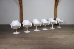 Ensemble de 6 chaises de salle à manger Tulip vintage d'Eero Saarinen pour knoll, 1970