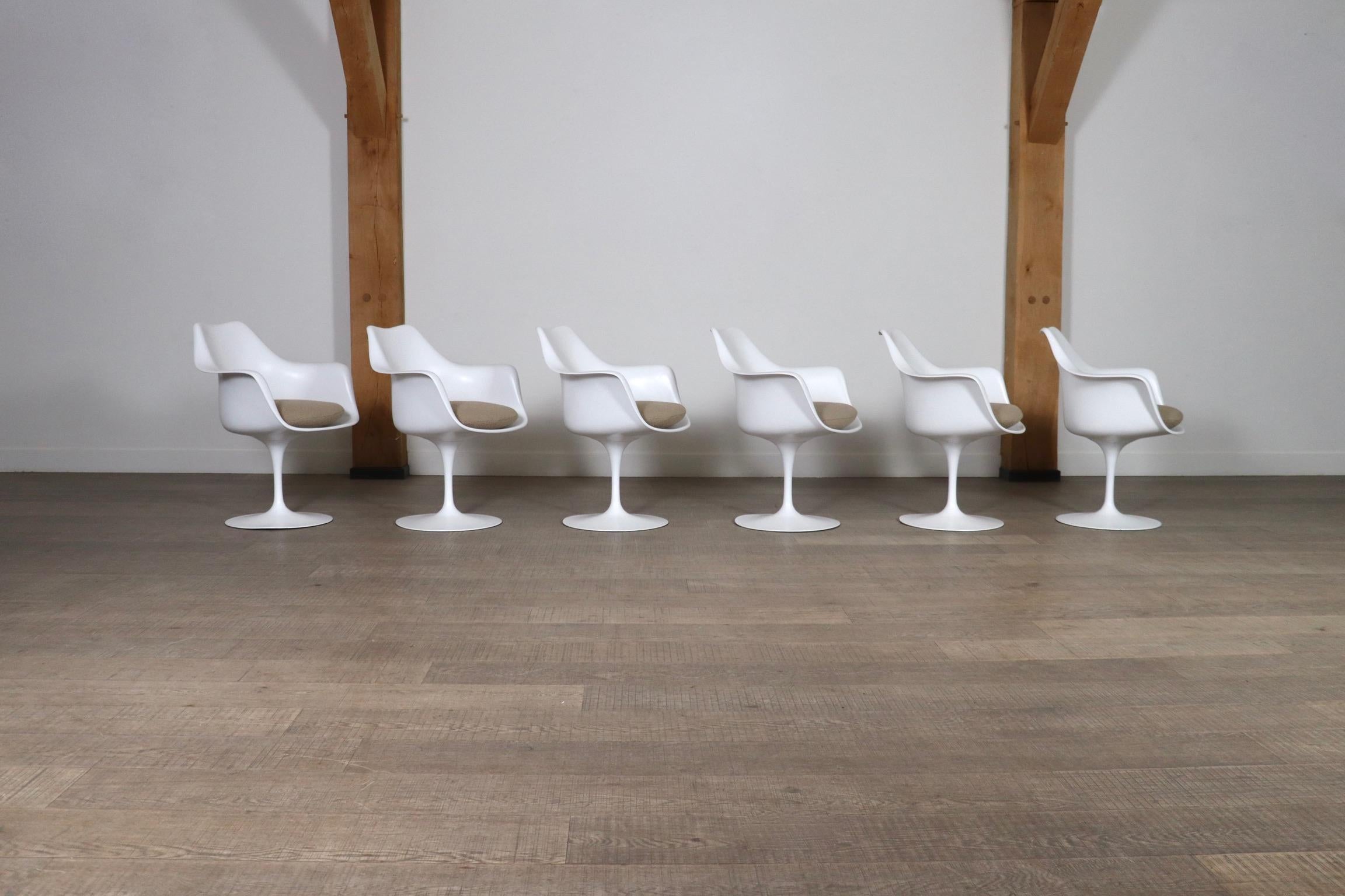 Set di 6 sedie da pranzo Tulip vintage di Eero Saarinen per Knoll, anni '70 2
