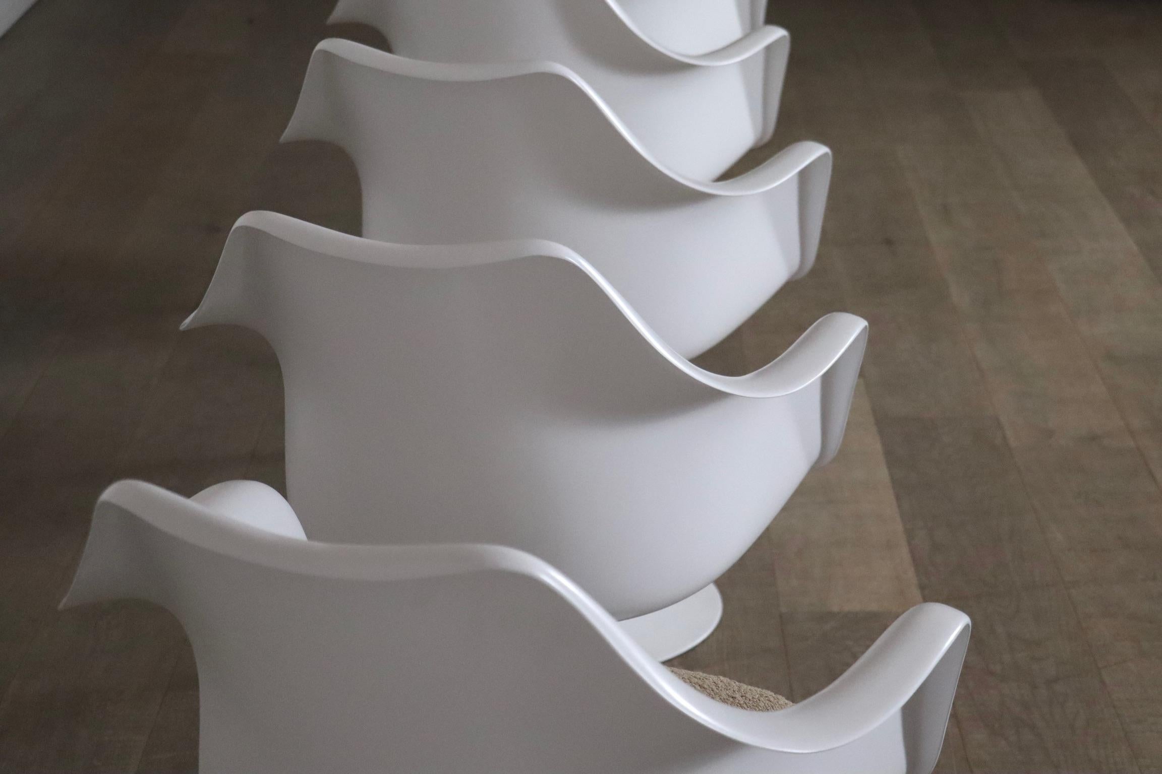 Set di 6 sedie da pranzo Tulip vintage di Eero Saarinen per Knoll, anni '70 3