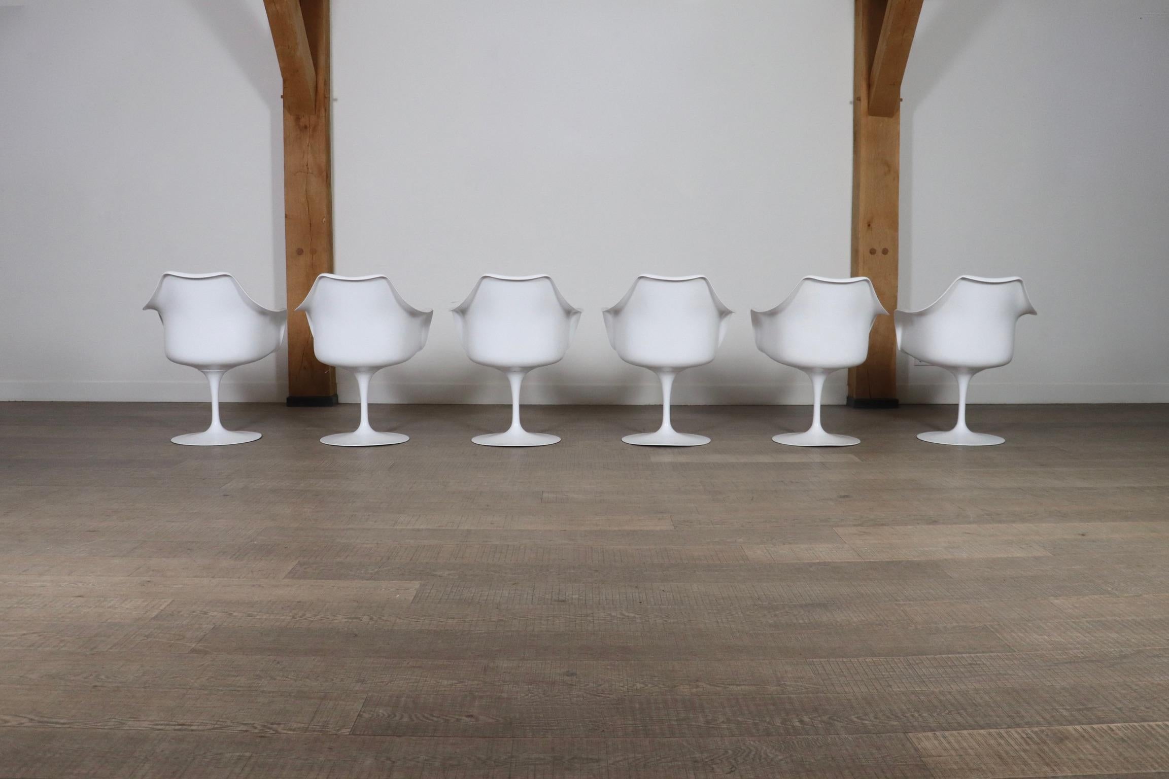 Set di 6 sedie da pranzo Tulip vintage di Eero Saarinen per Knoll, anni '70 4