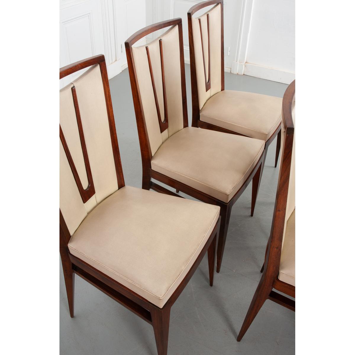 Other Set of 6 Vintage Upholstered Dining Chairs For Sale