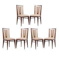 Set of 6 Vintage Upholstered Dining Chairs