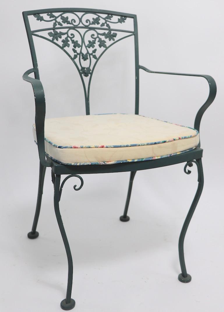 vintage wrought iron dining chairs