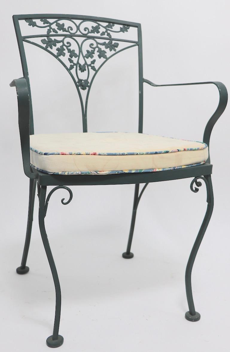 wrought iron dinette chairs