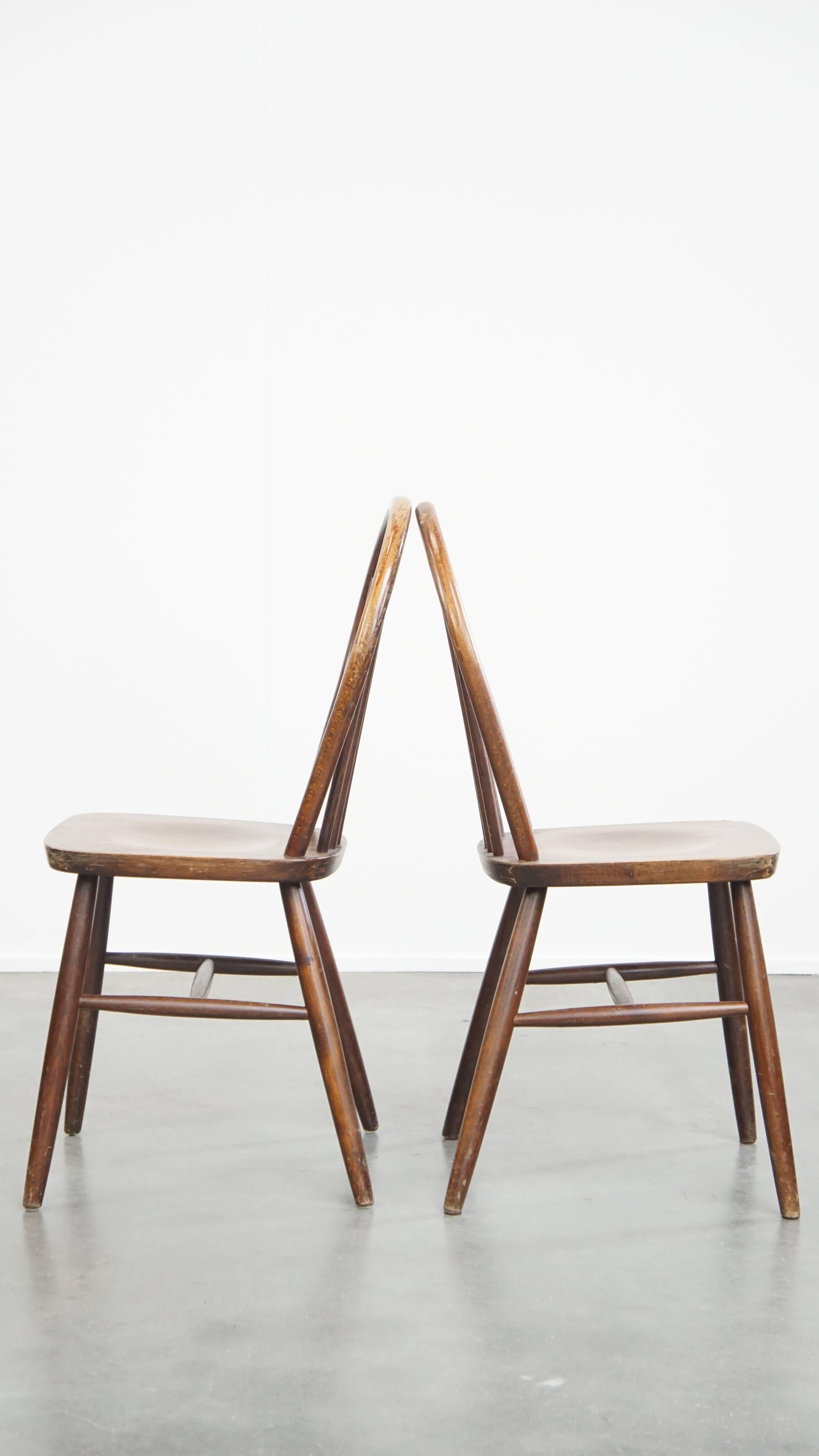 Ensemble de 6 chaises Windsor en bois de style anglais des années 1970 État moyen - En vente à Harderwijk, NL