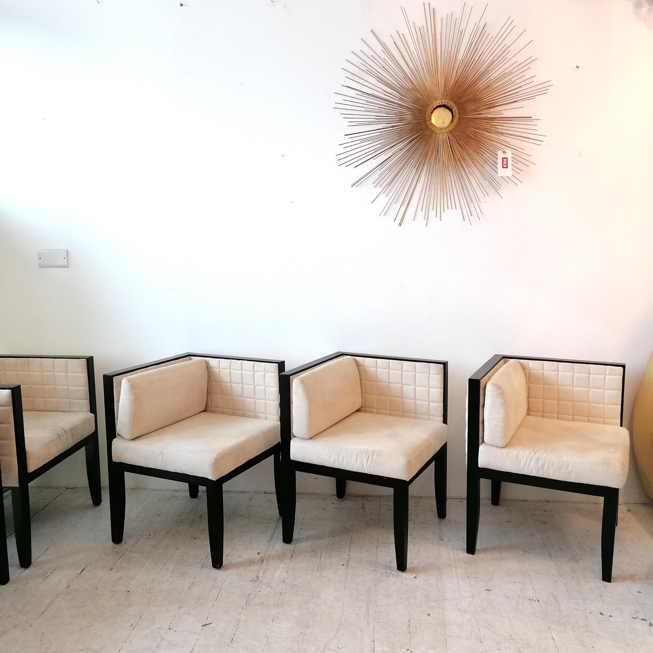 Art déco Ensemble de 6 chaises de salle à manger en yale vintage par Pietro Costantini, Italie, années 1980/90 en vente