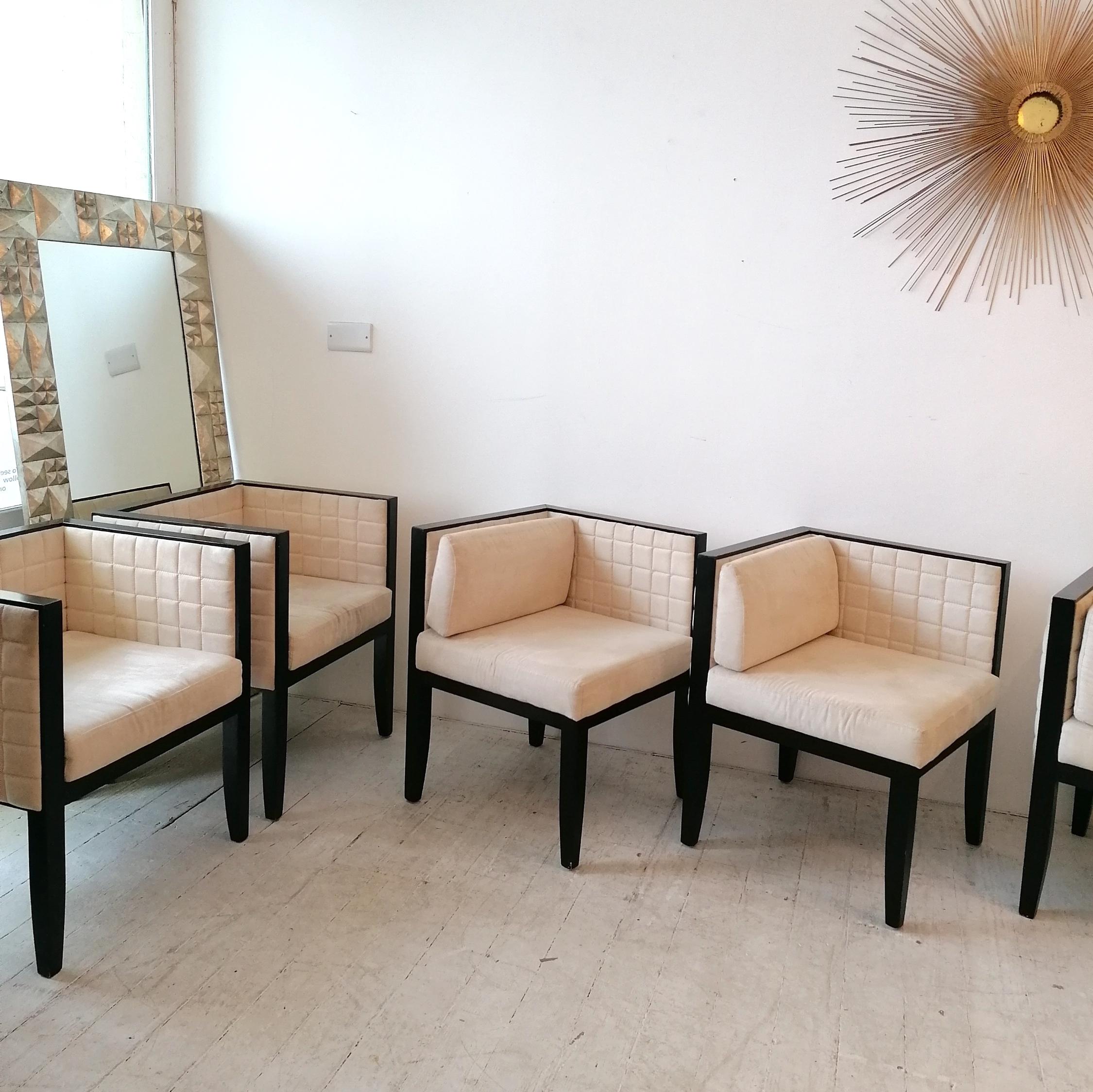 Art Deco Set of 6 Vintage Yale Dining Chairs by Pietro Costantini, Italy, 1980s-1990s For Sale