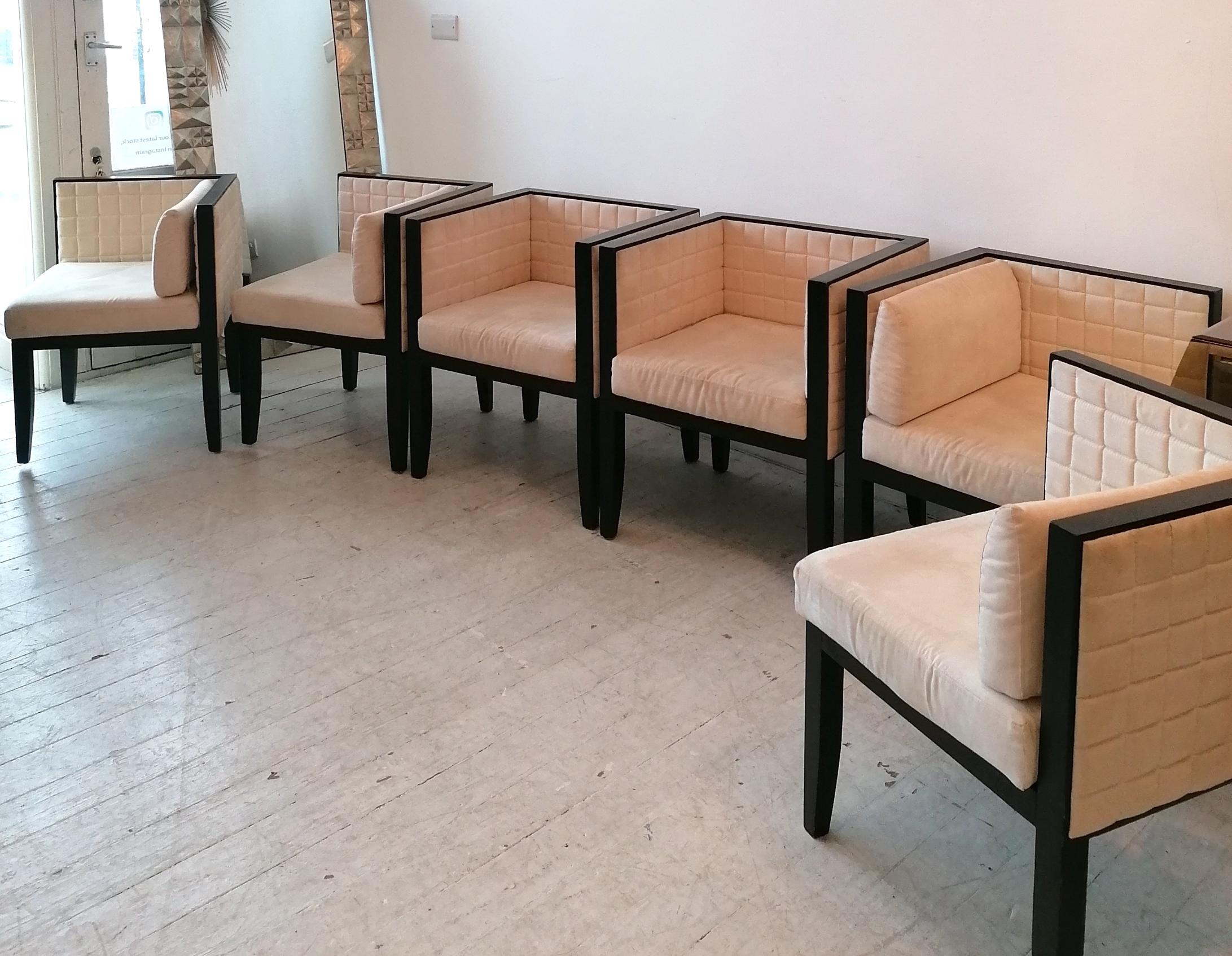 Fin du 20e siècle Ensemble de 6 chaises de salle à manger en yale vintage par Pietro Costantini, Italie, années 1980/90 en vente