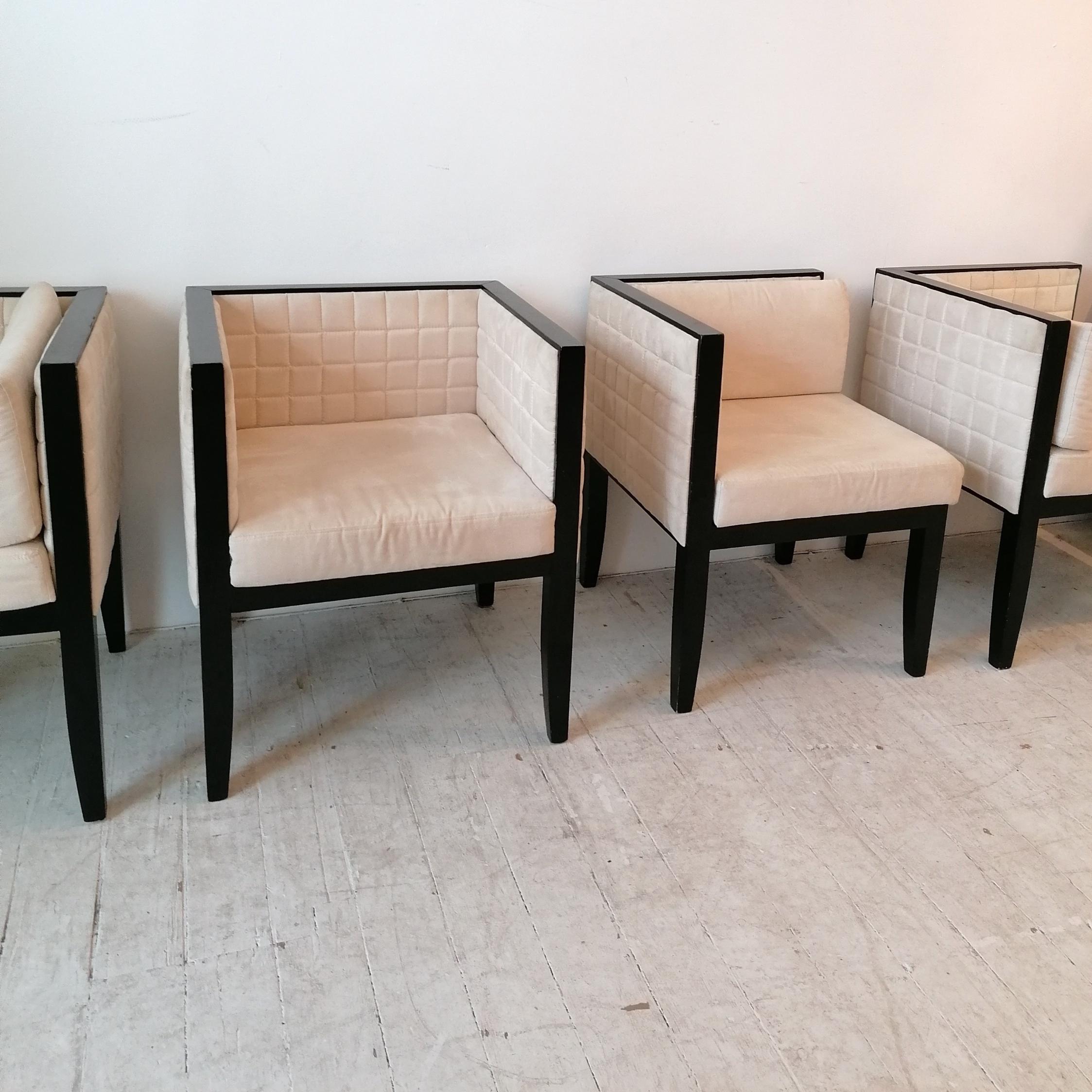 Ultrasuede Set of 6 Vintage Yale Dining Chairs by Pietro Costantini, Italy, 1980s-1990s For Sale
