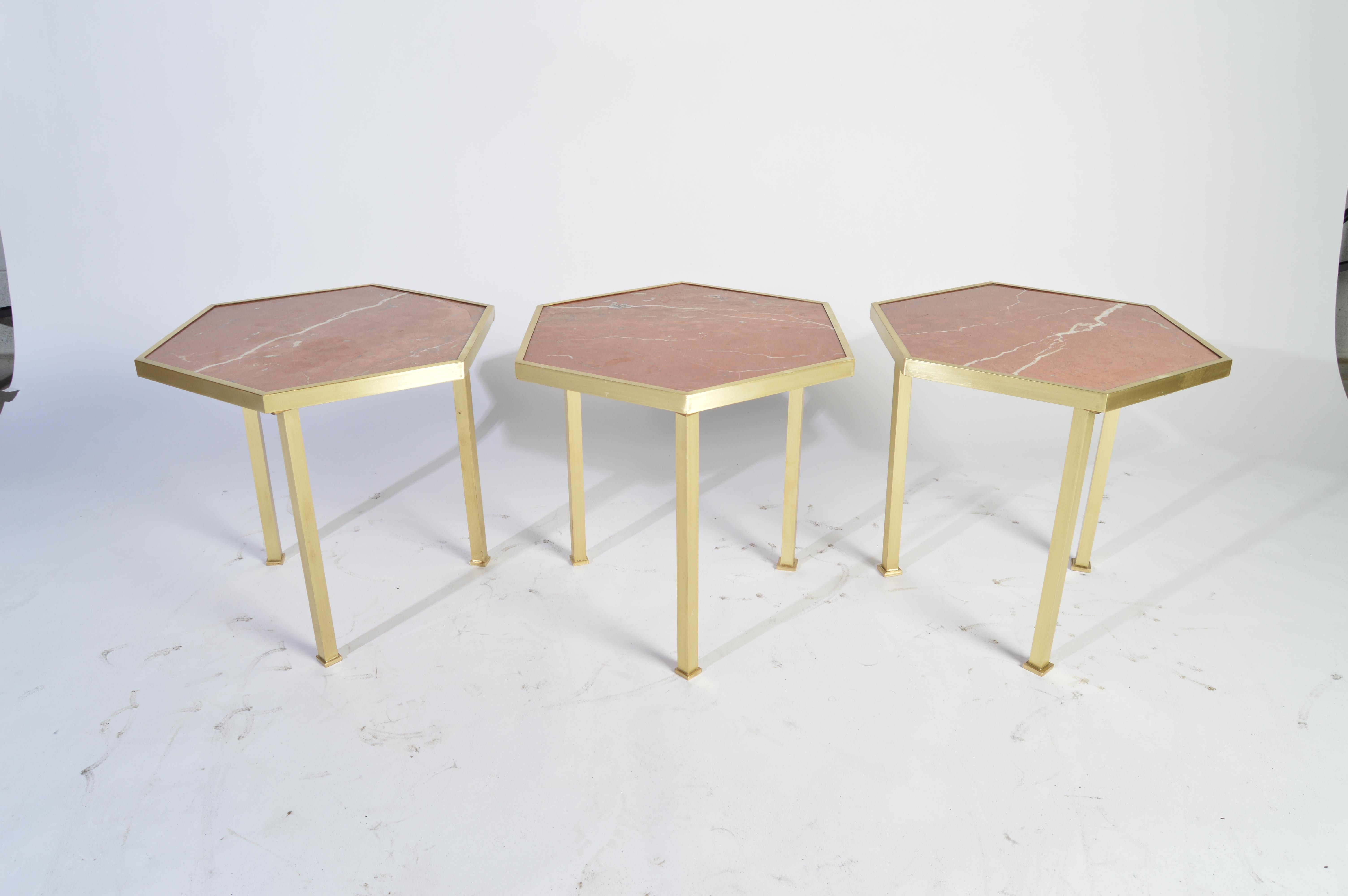 6 Rojo Alicante Marble Occasional Tables/Plant Stands by William “Billy” Haines 4