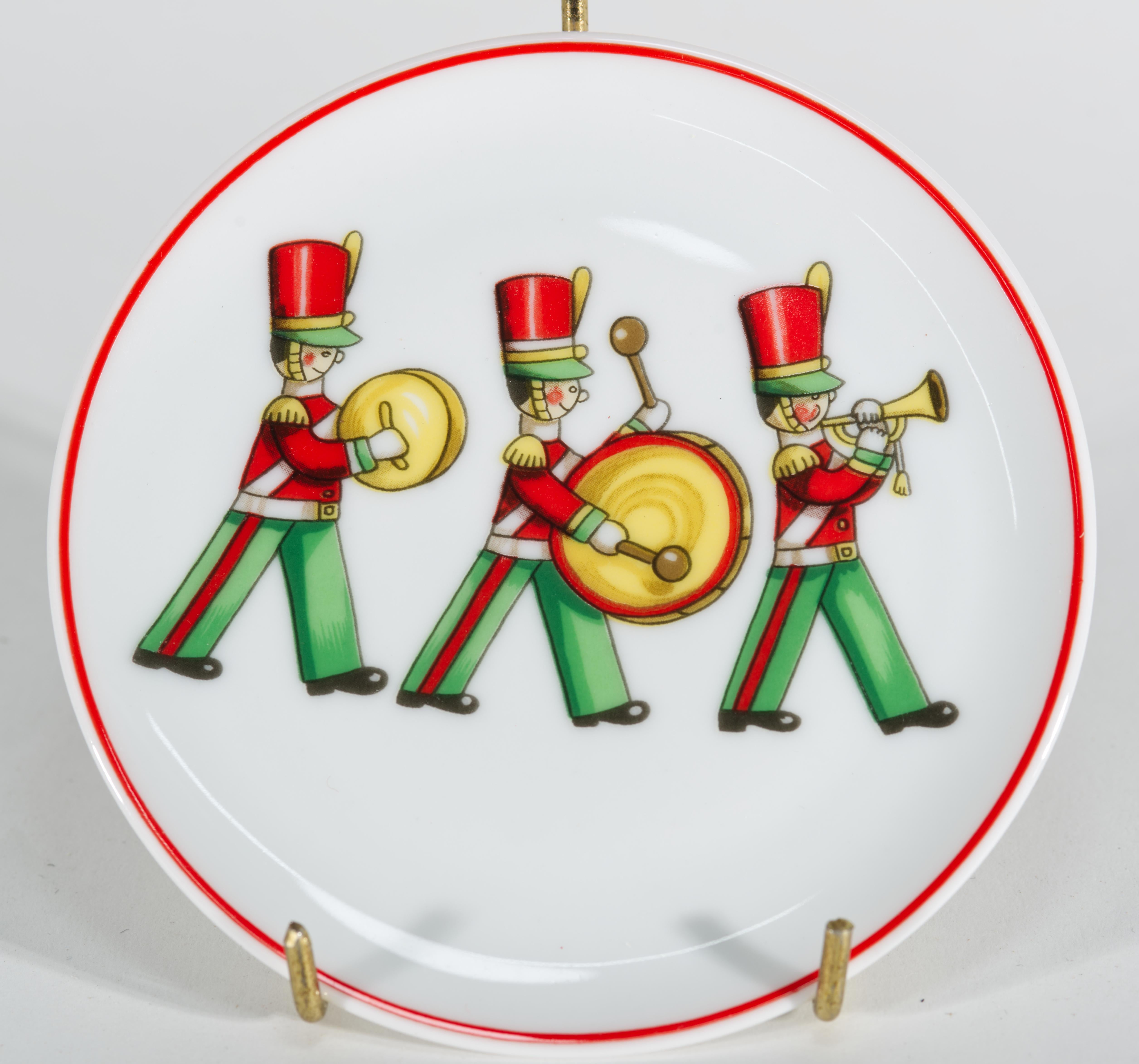 20th Century Set of 6 Vista Alegre Christmas Magic Coasters, Vintage 1980s For Sale