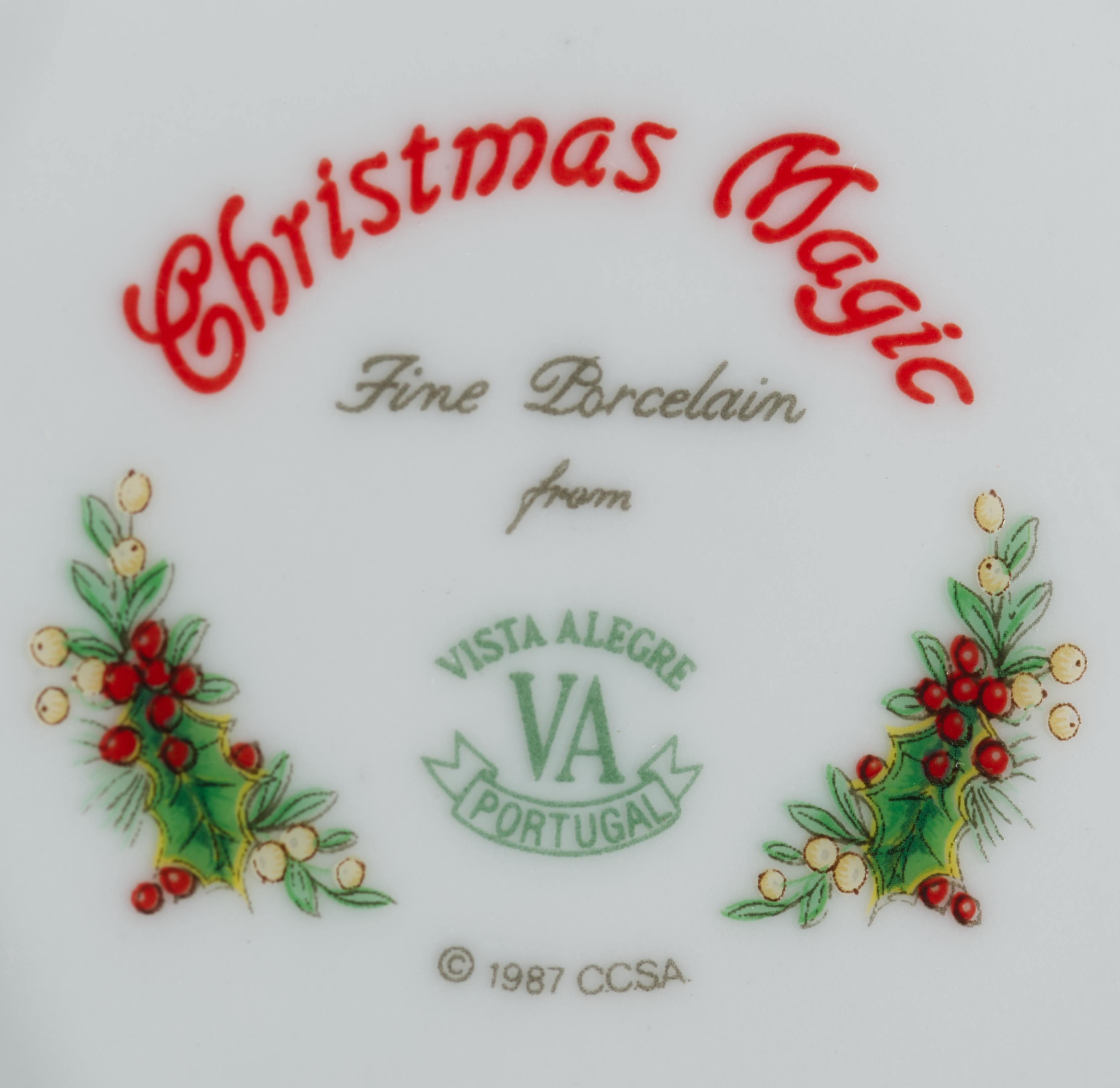 Set of 6 Vista Alegre Christmas Magic Coasters, Vintage 1980s For Sale 1
