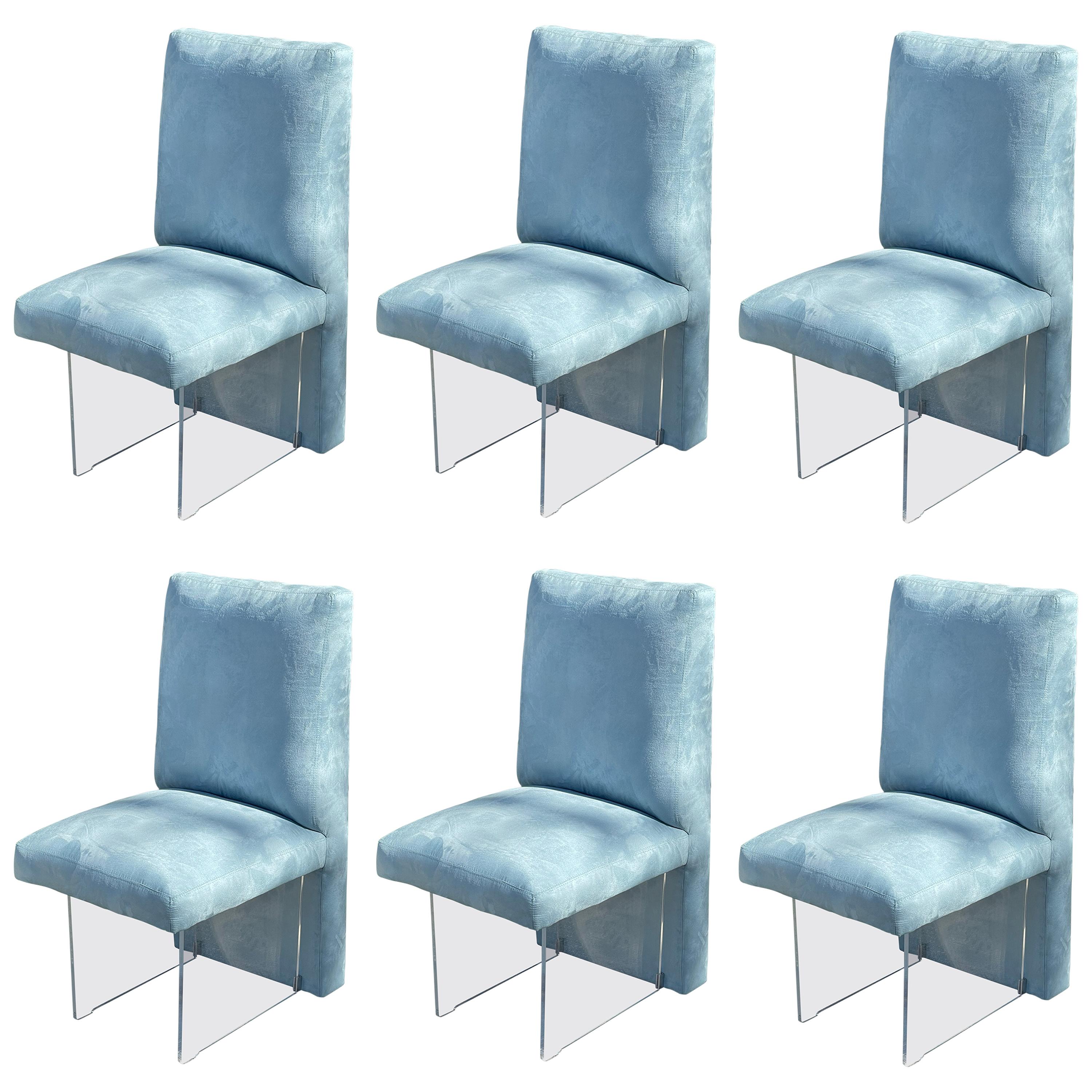 Set of 6 Vladimir Kagan Channeled "Clos" Chairs