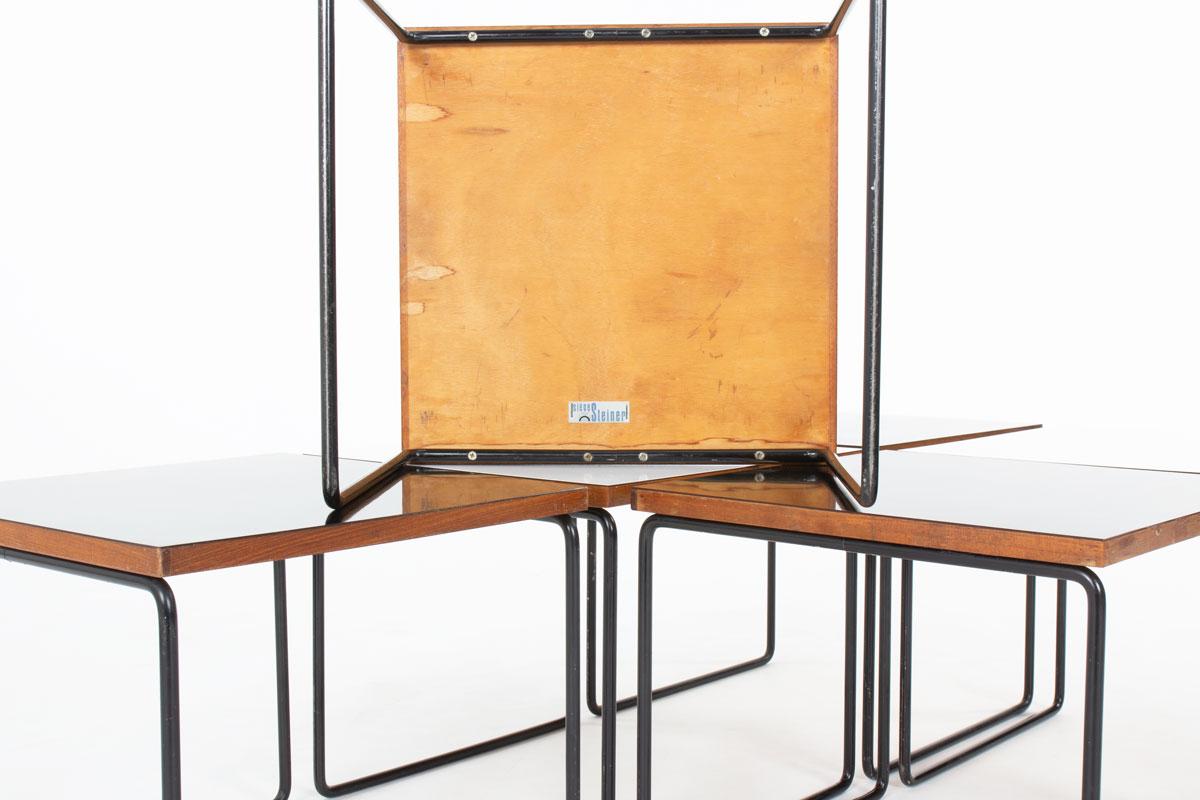 Set di 6 tavolini Volante di Pierre Guariche per Steiner 1950 in vendita 1