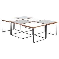 Retro Set of 6 Volante coffee tables by Pierre Guariche for Steiner 1950