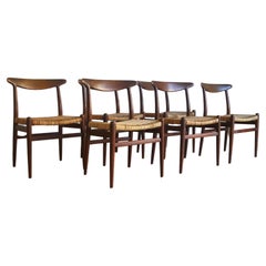 Set of 6 W2 Dining Chairs by Hans J. Wegner