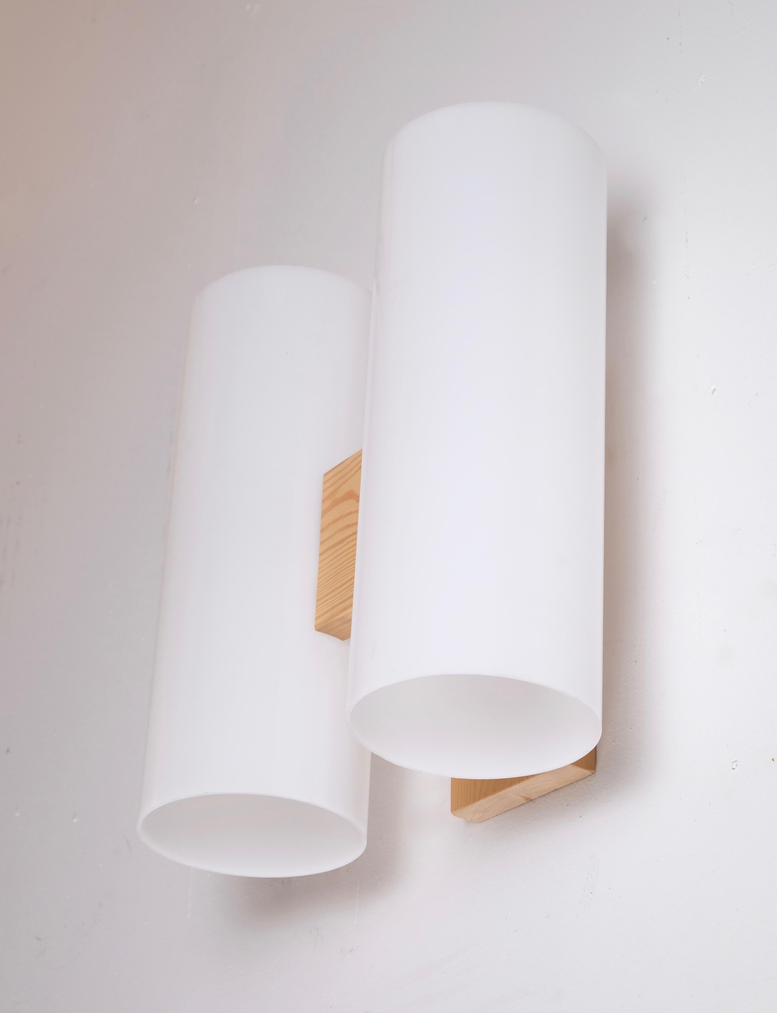 Acrylic Set of 6 Wall Lamps by Uno & Östen Kristiansson for Luxus, 1960s