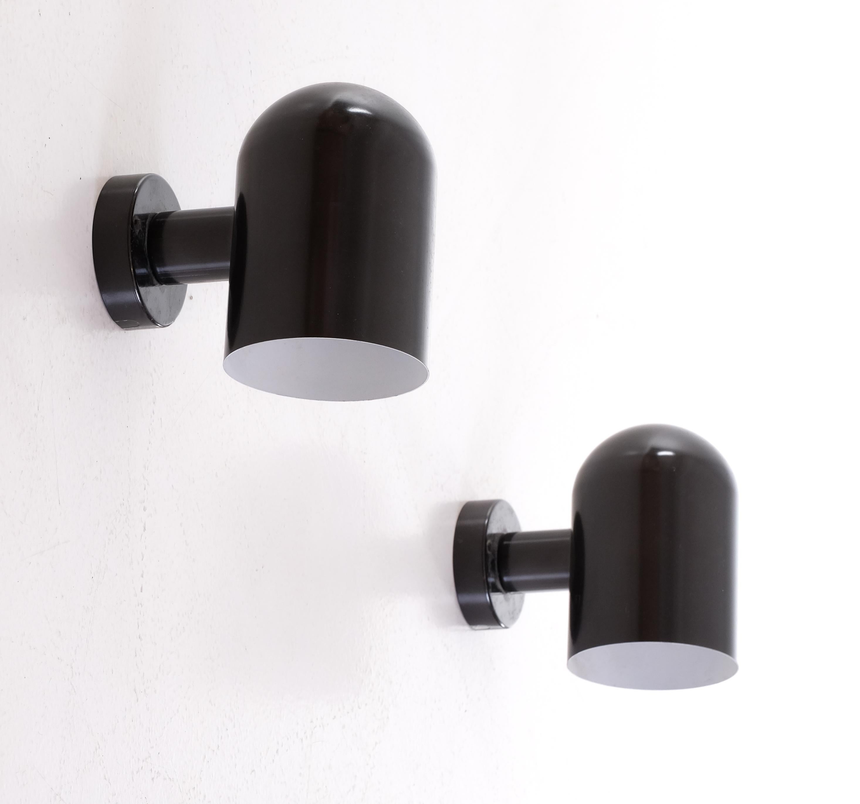 Set of 6 Wall Lights, Sweden, 1980s In Good Condition For Sale In Stockholm, SE