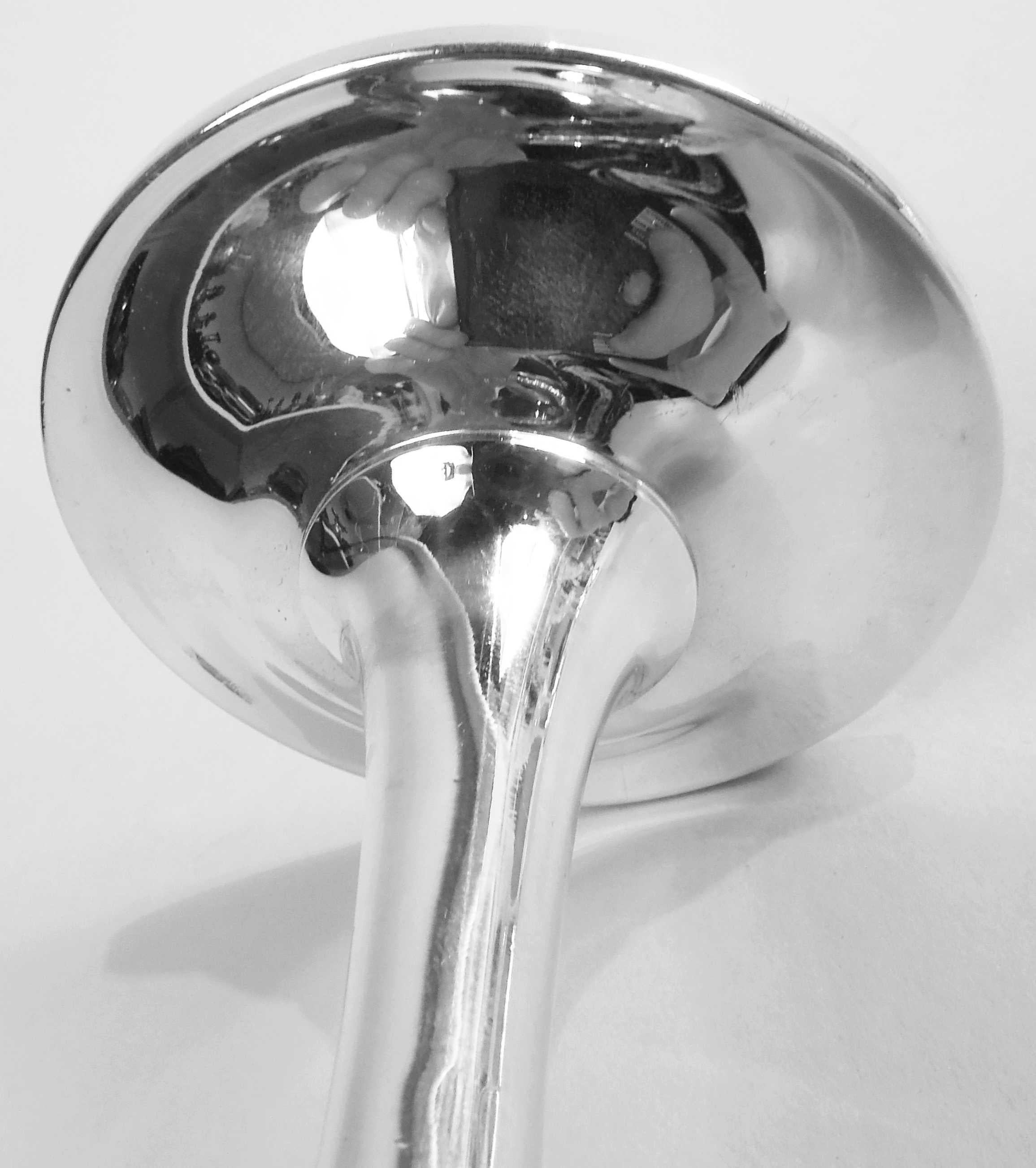 20th Century Set of 6 Wallace Normandie Sterling Silver Goblets For Sale