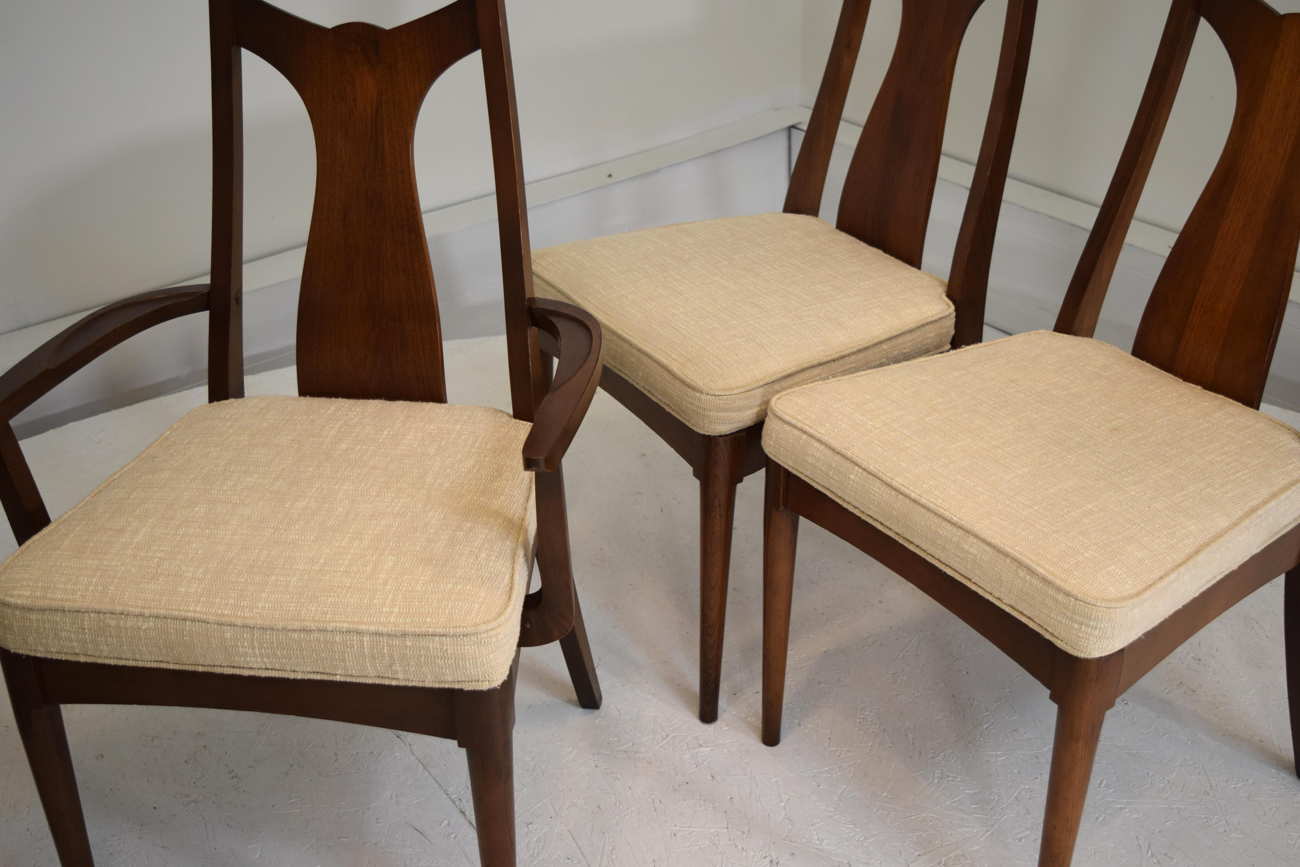 Set of 6 Walnut Dining Chairs 3