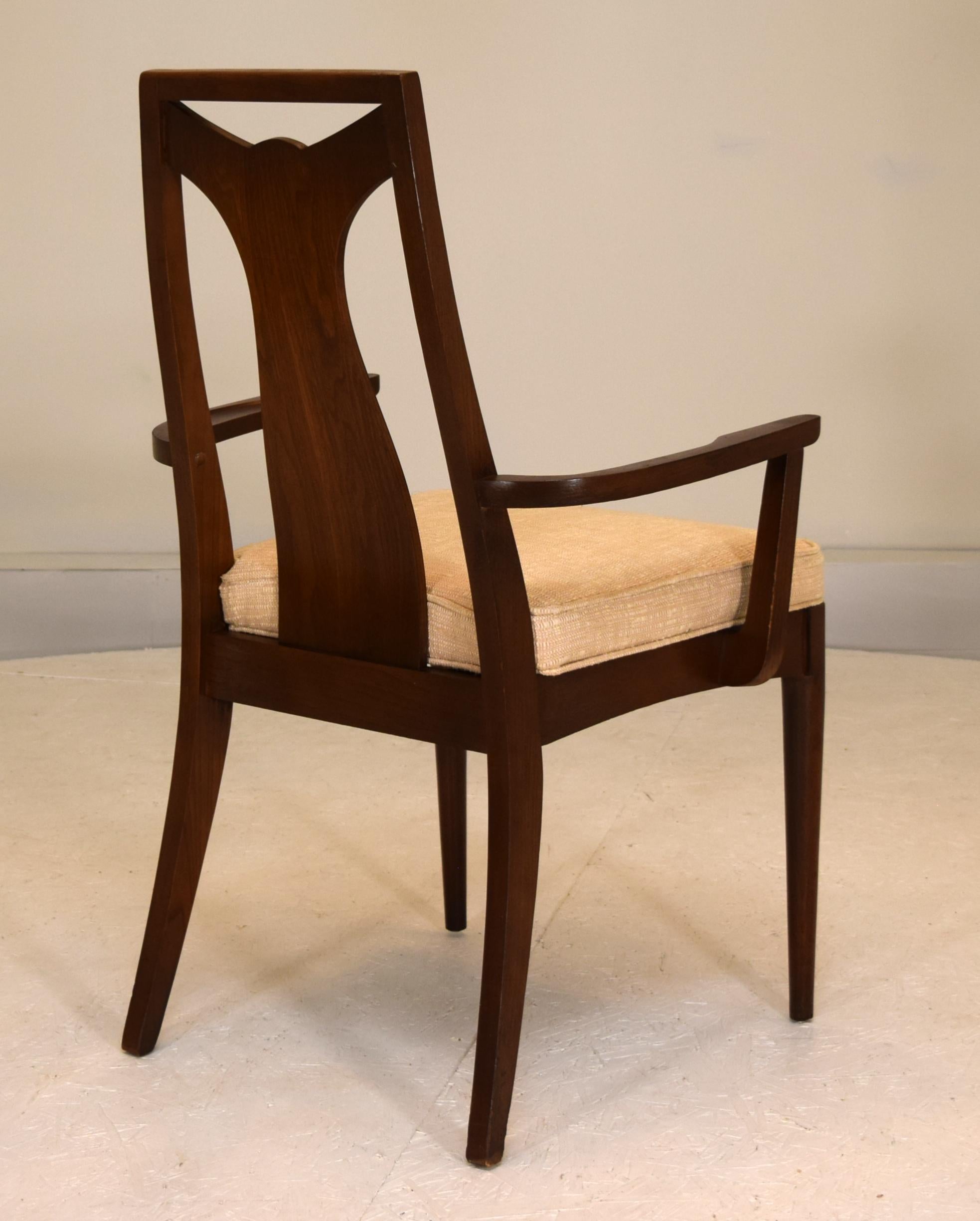 Mid-Century Modern Set of 6 Walnut Dining Chairs