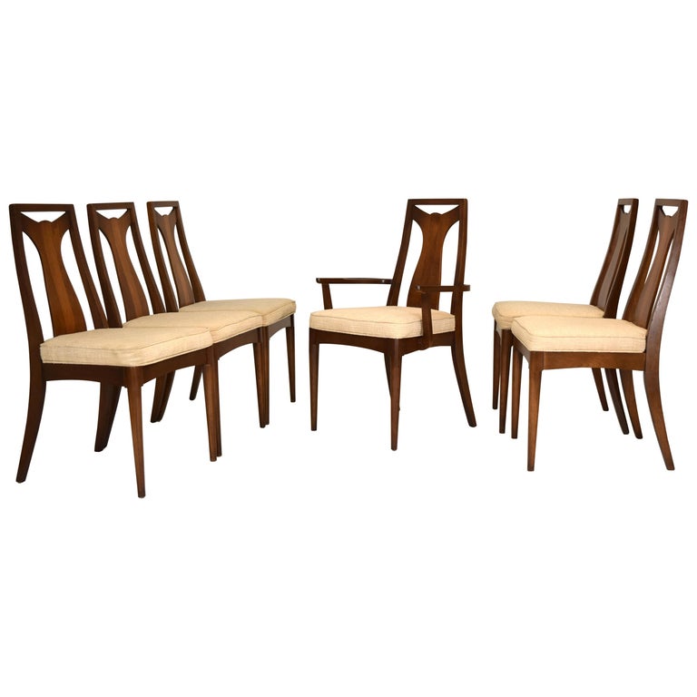 Set of 6 Walnut Dining Chairs at 1stDibs walnut dining chairs set of 6