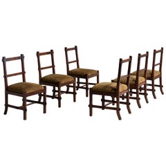 Antique Set of '6' Walnut Dining Chairs