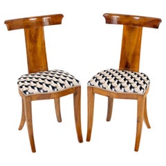 Set of 6 Walnut Dining Chairs, Italy Mid-20th Century