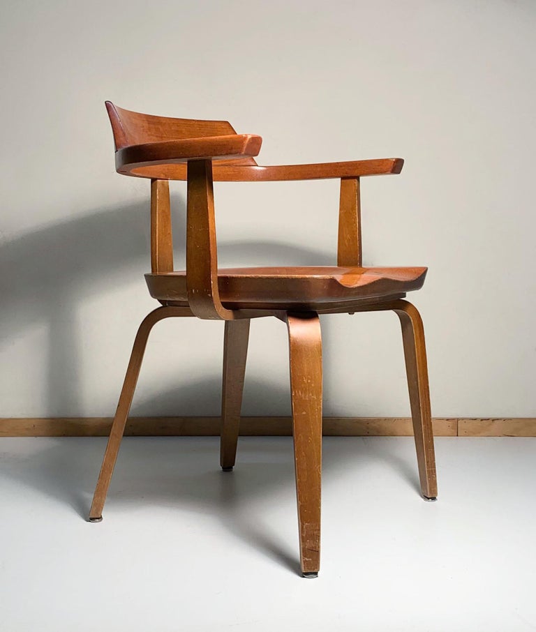 German Set of 6 Walter Gropius Chairs for Thonet For Sale