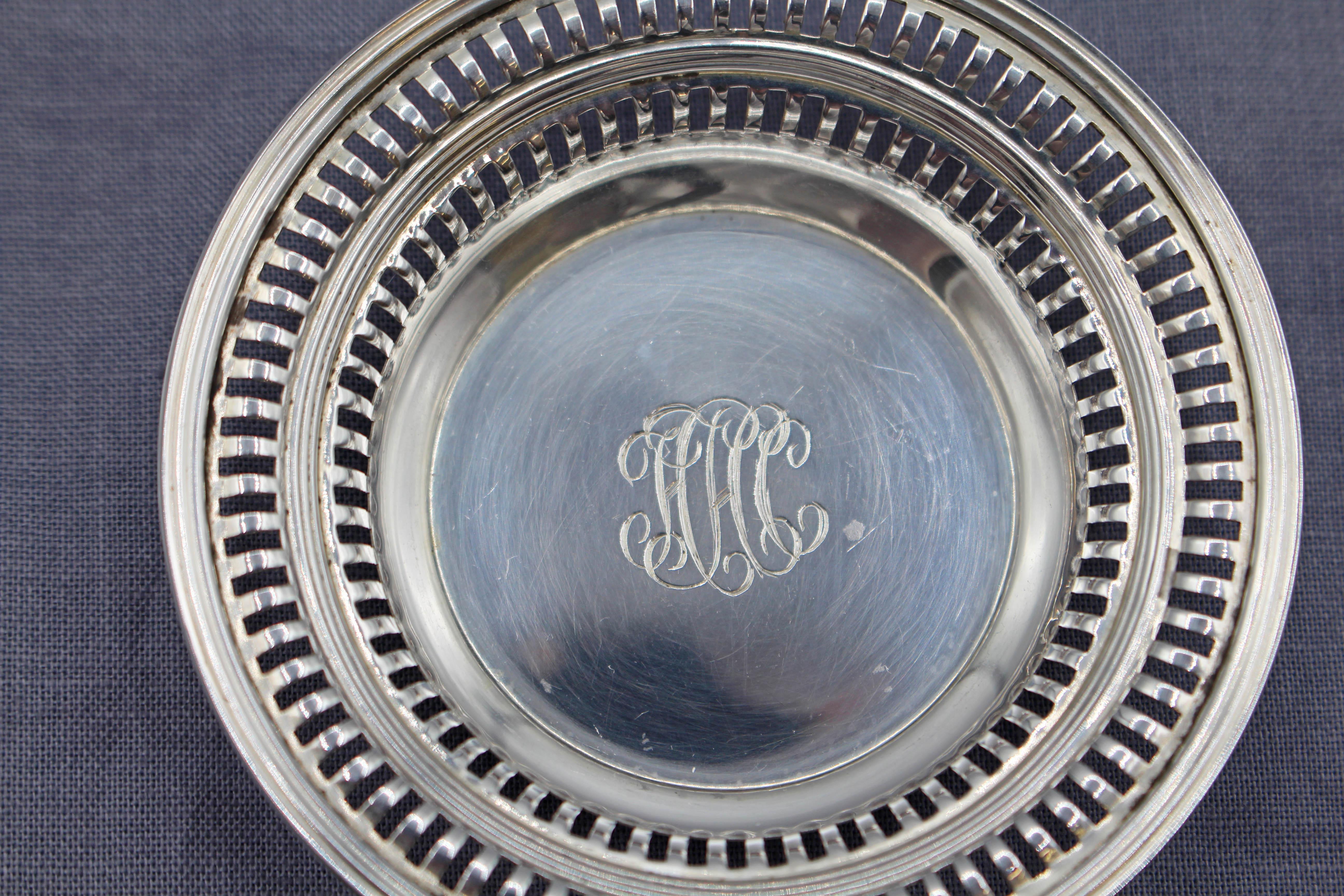Set of 6 Watson Co. Sterling Silver Individual Nut/Mint Dishes In Good Condition For Sale In Chapel Hill, NC
