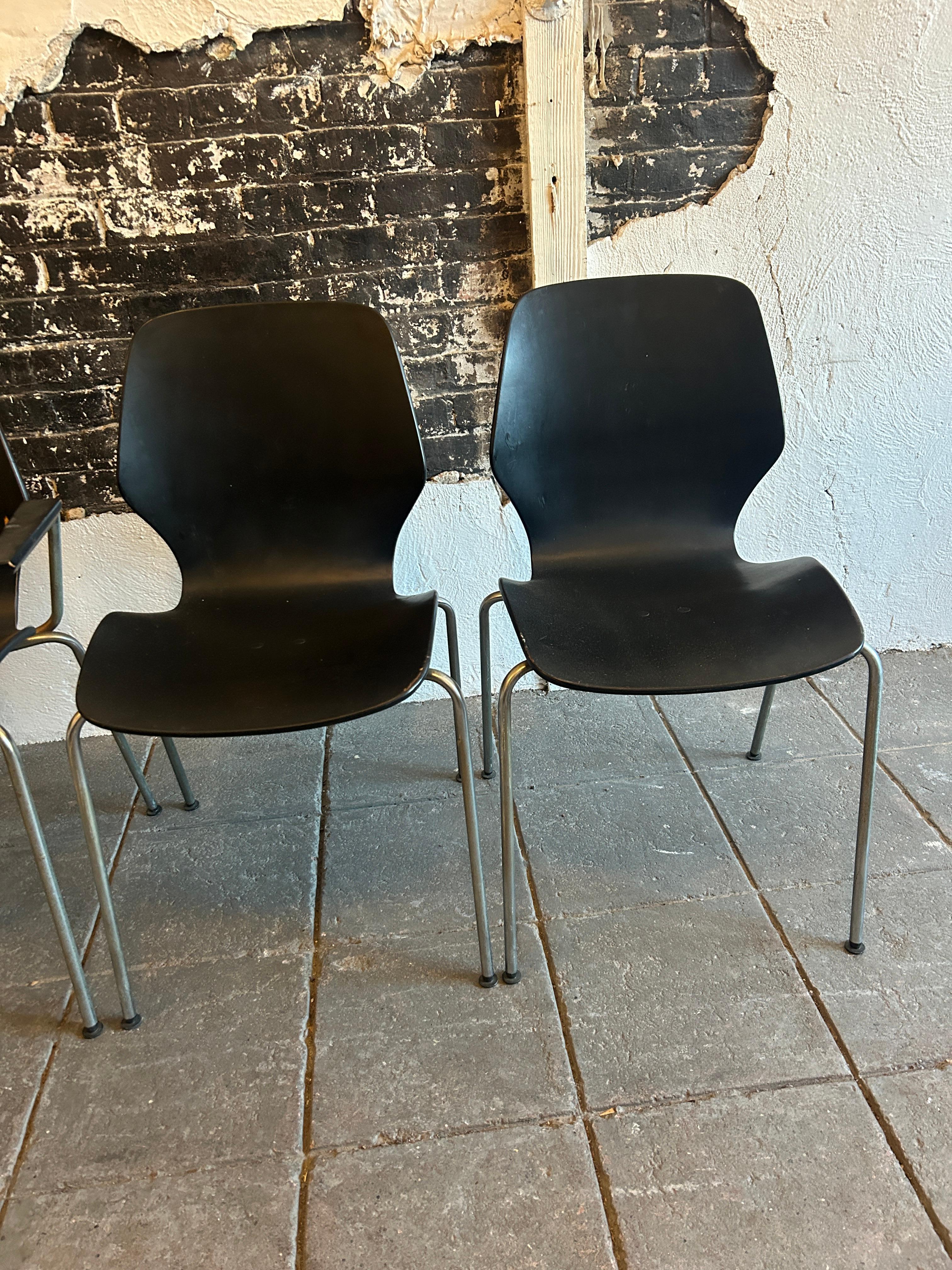 Scandinave moderne Ensemble de 6 chaises de salle à manger en bois courbé Westnofa Norvège  en vente