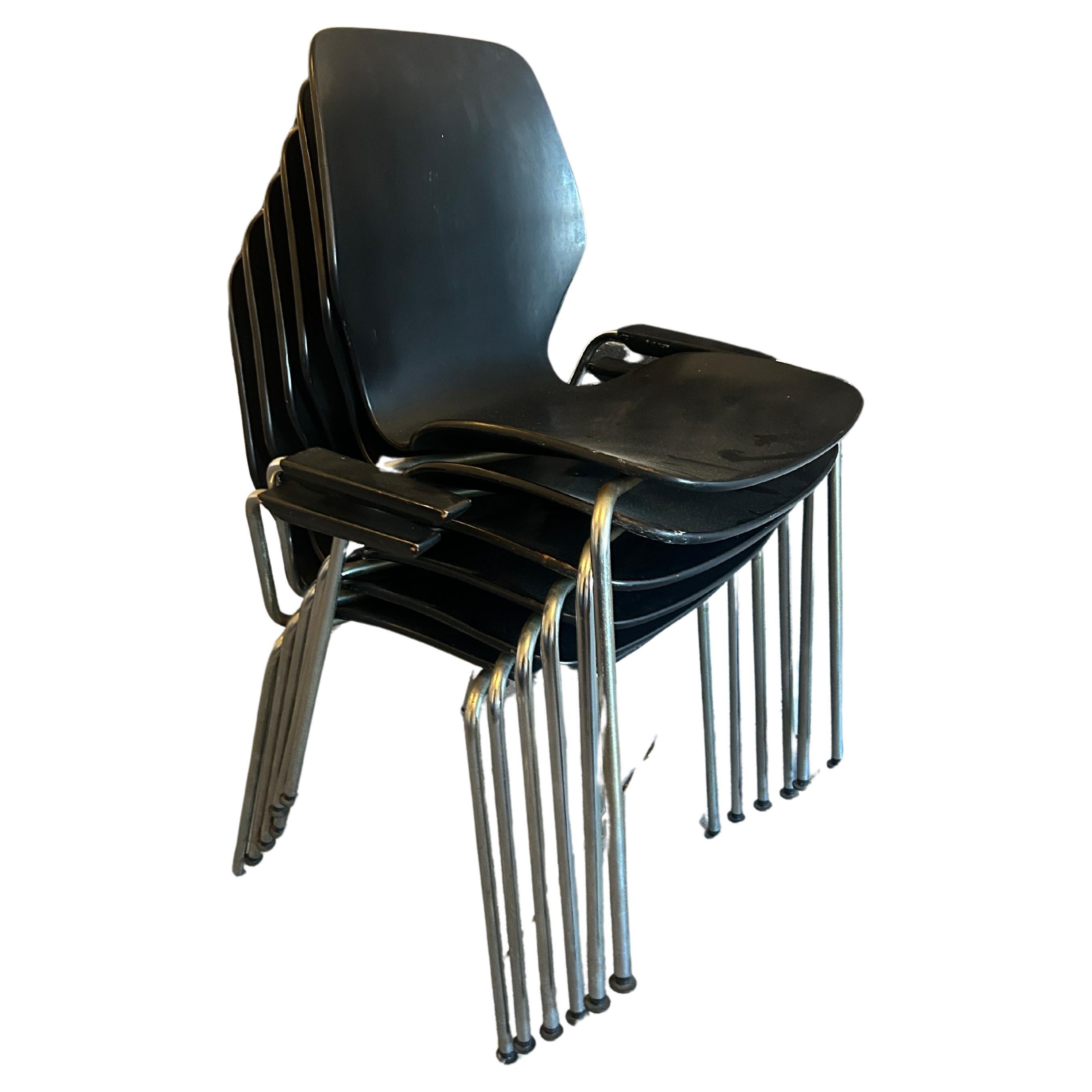 Ensemble de 6 chaises de salle à manger en bois courbé Westnofa Norvège  en vente