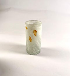 Set di 6 bicchieri da acqua in vetro bianco e arancione - Contemporaneo