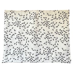 Set of 6 White Cotton Harvey & Strait Placemats with Black Ants