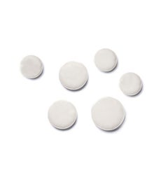 Set of 6 White Matt Pin Wall Decor by Zieta