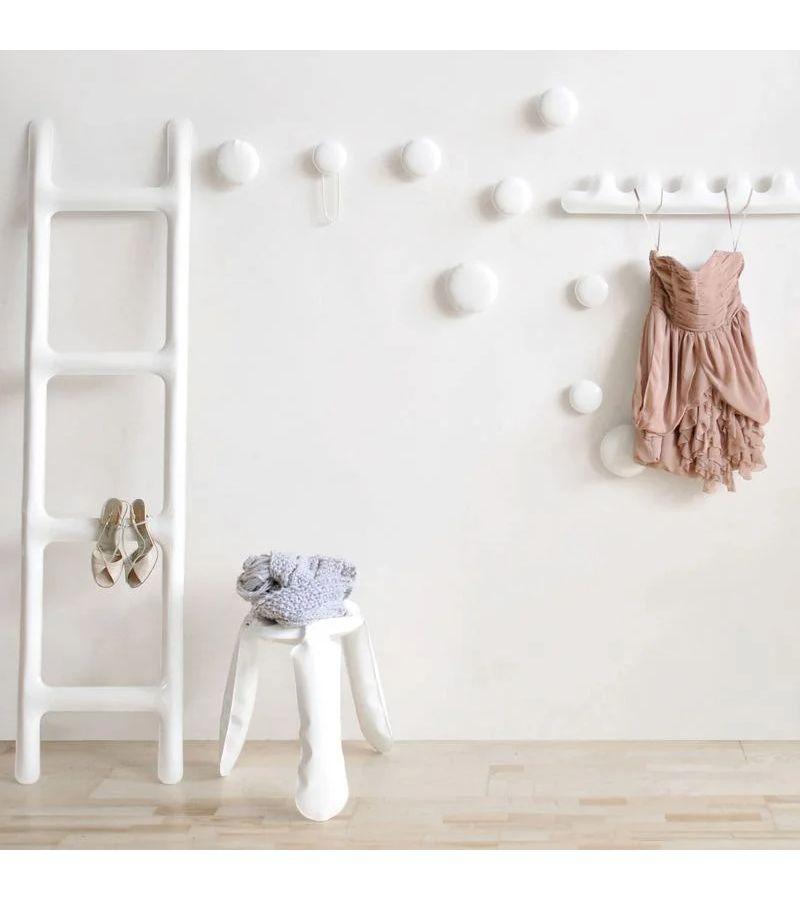 Contemporary Set of 6 White Matt Pin Wall Decor by Zieta For Sale