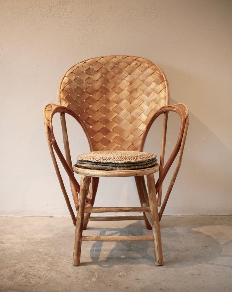 Set of 6 Wicker Chairs, Provence Chair, Designed by Le Corbusier For
