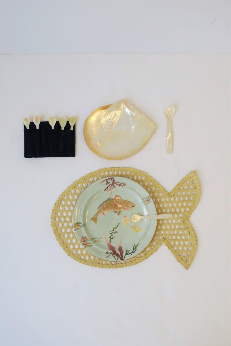 Set of Wicker Fish Table Placemats, circa 1970s at 1stDibs