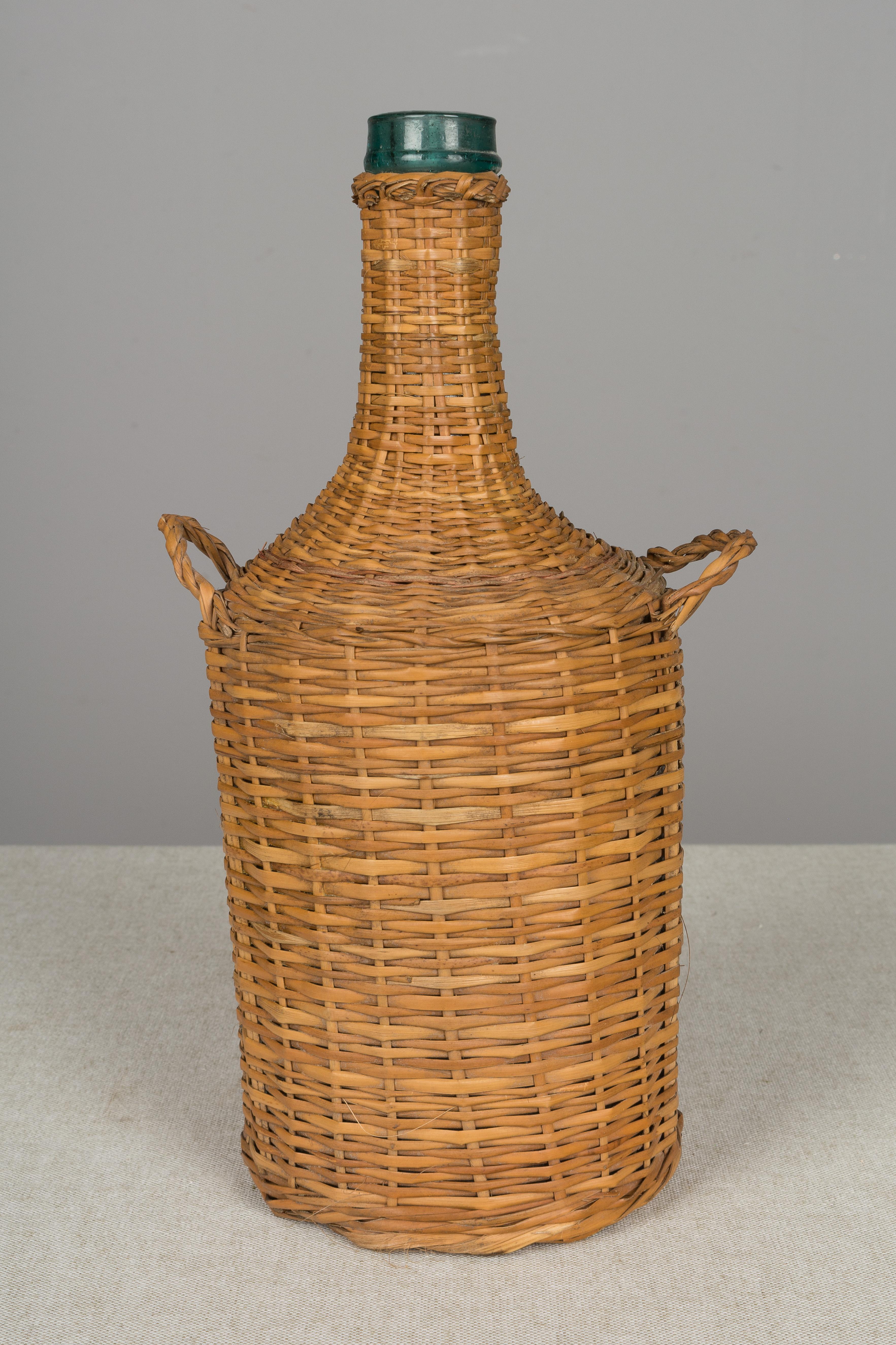 Set of 6 Wicker Wrapped Glass Bottles 10