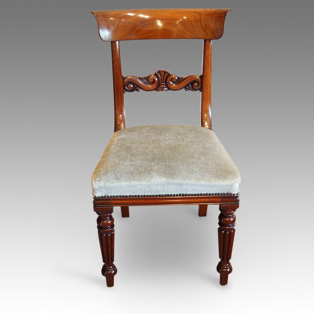 Set of 6 William iv Mahogany Dining Chairs In Good Condition For Sale In Salisbury, Wiltshire