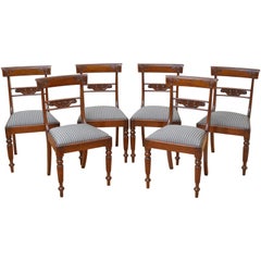 Set of 6 William IV Mahogany Dining Chairs