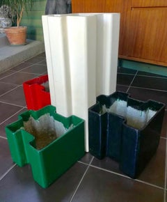 Set of 6 Willy Guhl Jigsaw Puzzle Planters