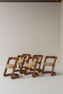 Set of 6 Willy Rizzo Dining Chairs by Mario Sabot, Italy, 1970s