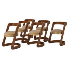 Set of 6 Willy Rizzo Dining Chairs by Mario Sabot, Italy, 1970s
