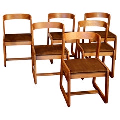 Set of Six Dining Chairs Attributed to Willy Rizzo for Sabot, Italy, 1970s