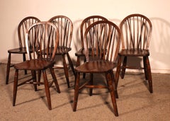 Satz von 6 Windsor Stühlen aus dem 19. Jahrhundert