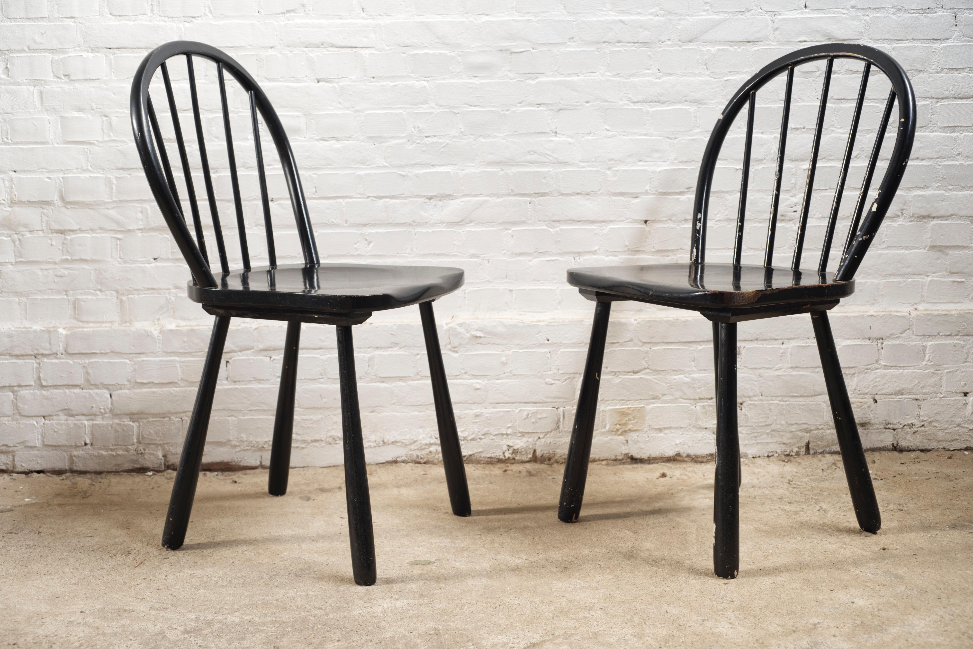 6 Esstischstühle 'Windsor' von Jørgen Anker Heegaard, Fritz Hansen, 1940 im Zustand „Relativ gut“ im Angebot in Balen, BE