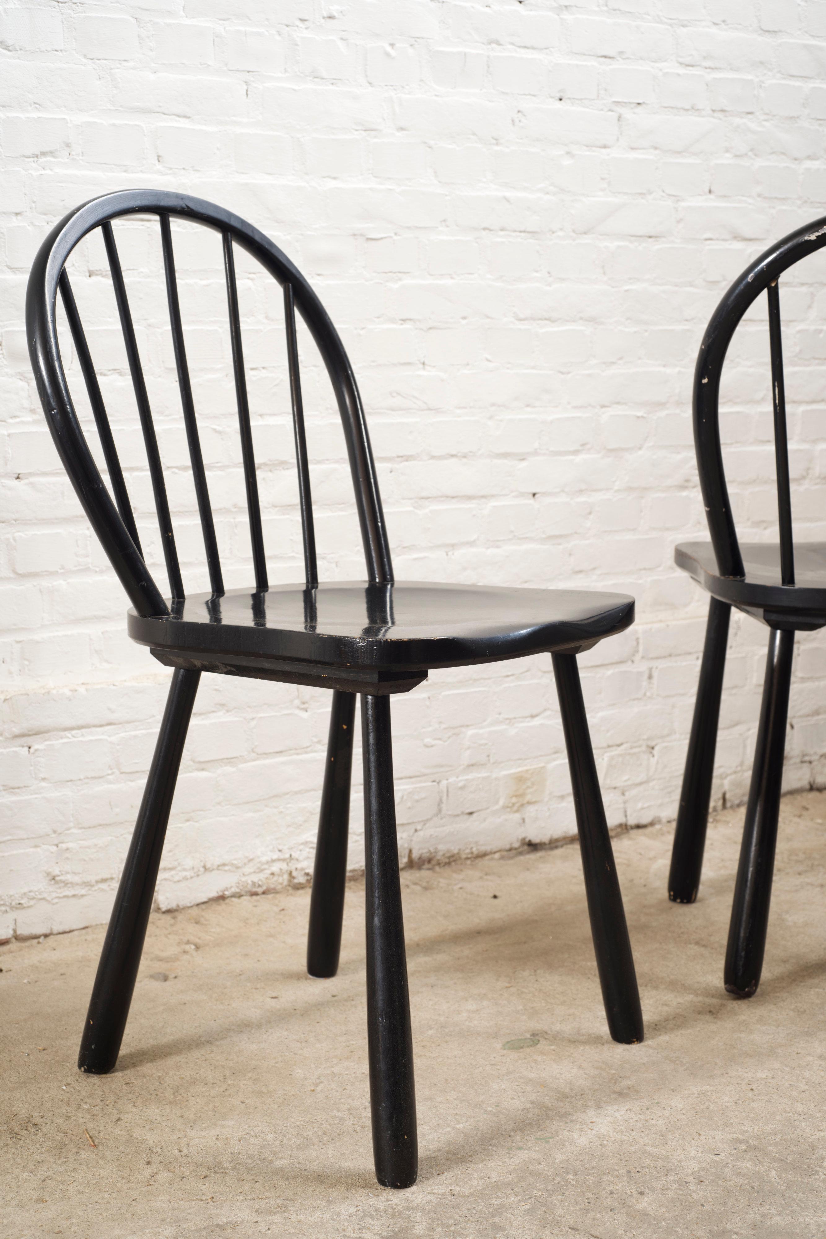 6 Esstischstühle 'Windsor' von Jørgen Anker Heegaard, Fritz Hansen, 1940 (Holz) im Angebot