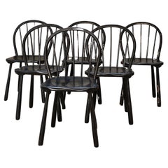 Used Set of 6 'Windsor' dining chairs by Jørgen Anker Heegaard, Fritz Hansen, 1940